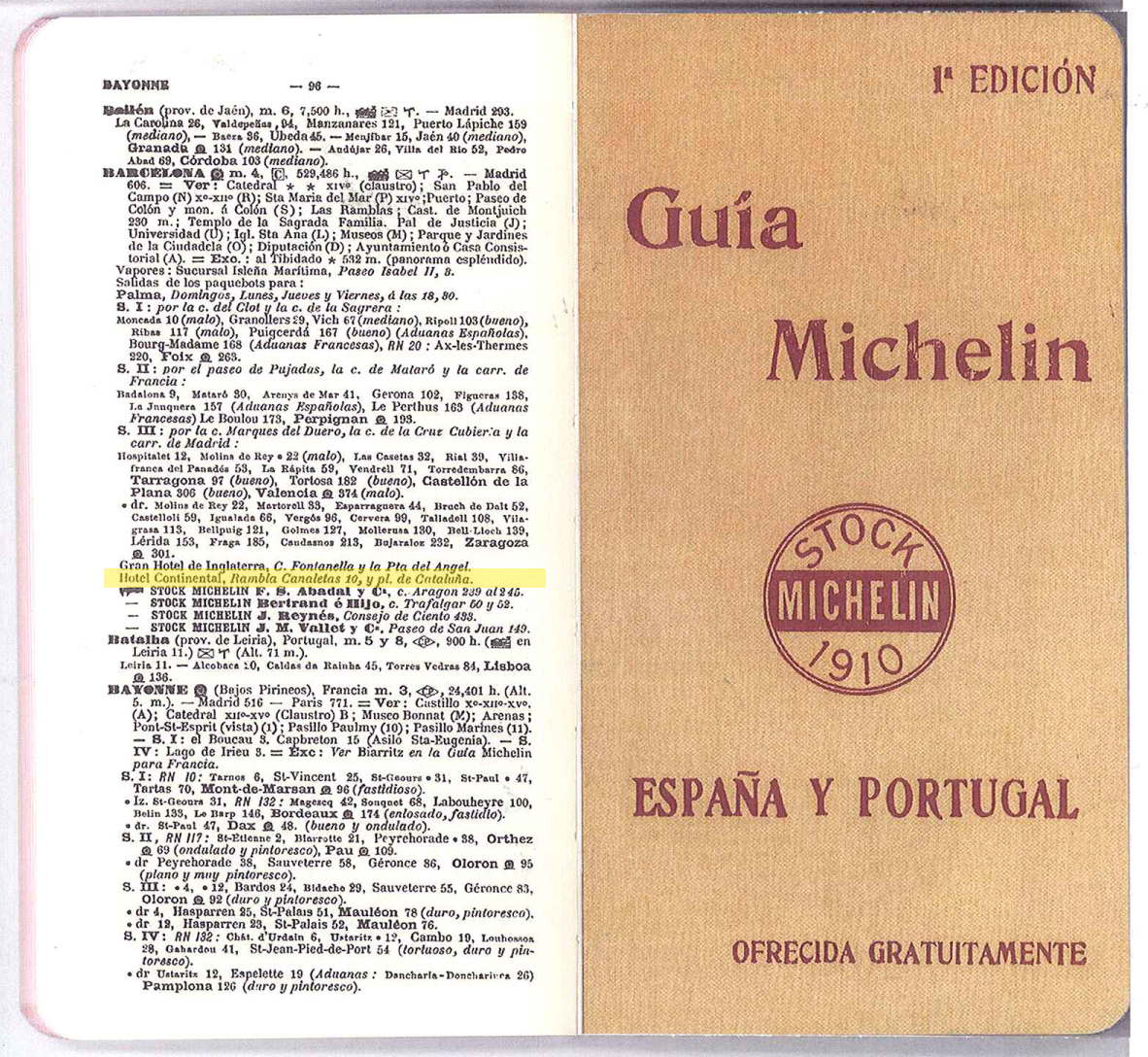primera edicion guia michelin