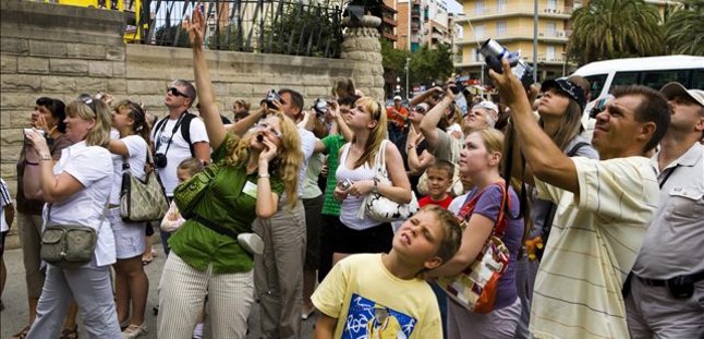 fotos turistas barcelona
