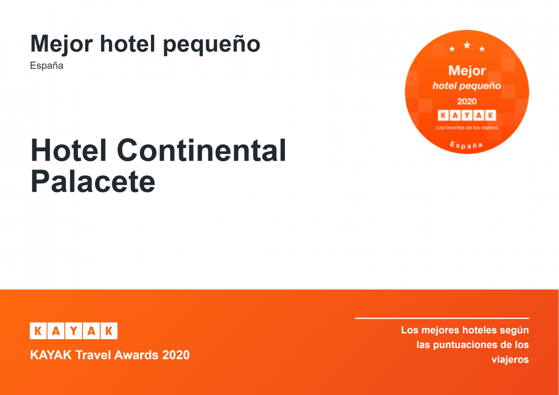 KAYAK Travel Awards 2020 Hotel Continental Palacete