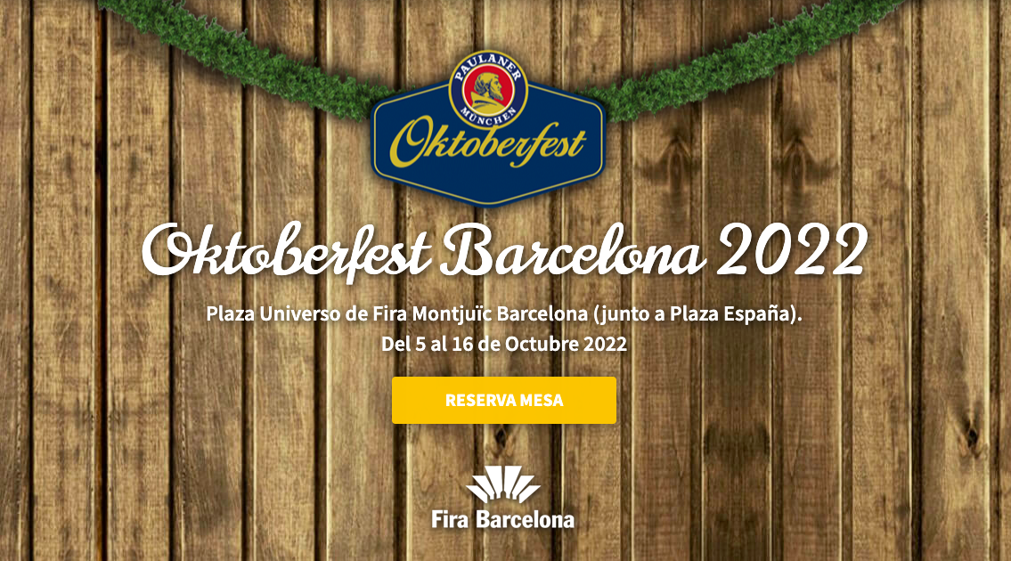 Oktoberfest Barcelona returns to the Montjuïc exhibition centre in 2022La Oktoberfest Barcelona vuelve al recinto ferial de Montjuïc en 2022